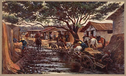 Une colonie russe à Mukden, illustration de 
